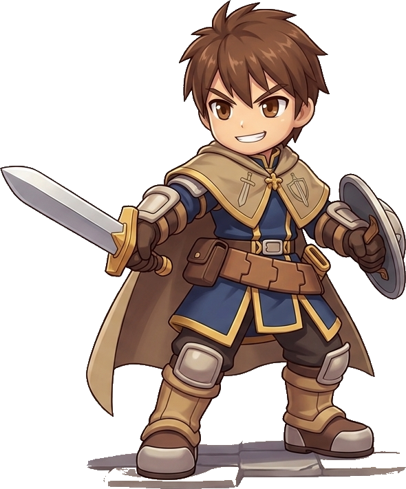 Swordman with sword and shield